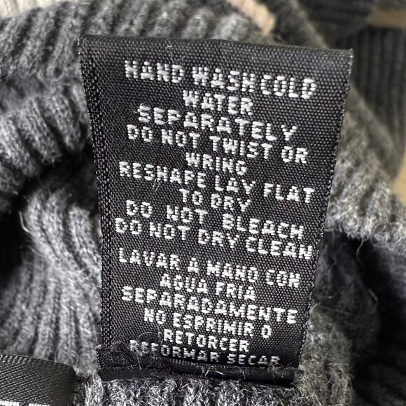 Vintage 90s Y2k Striped Turtleneck Ribbed Sweater Shoujo Girl Gloomy Coquette S - Picture 6 of 6